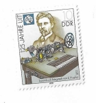 Stamps : Europe : Germany :  125 aniversario de la Unión Internacional de telecomunicaciones