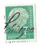 Stamps : Europe : Germany :  Presidente Theodor Heuss