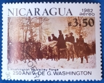 Stamps : America : Nicaragua :  250 Anivº George Washington