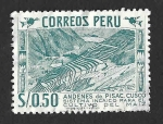 Sellos de America - Per� -  486 - Andenes de Pisac. Cuzco.