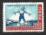 Stamps Peru -  519 - Promulgación de la Ley de Reforma Agraria