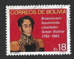 Stamps Bolivia -  673 - Bicentenario del Nacimiento de Simón Bolívar