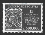 Sellos de America - Bolivia -  734 - XV Años de la Federación Filatélica Boliviana