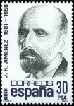 Stamps Spain -  ESPAÑA 1982 2646 Sello Nuevo Centenario Juan Ramón Jimenez Yvert2274 Michel2534
