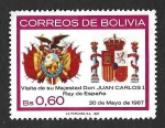 Stamps Bolivia -  740 - Visita de Estado del Rey Juan Carlos de España