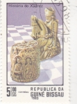 Stamps : Africa : Guinea_Bissau :  Historia del ajedrez