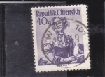 Stamps Austria -  traje típico Viena 1840 