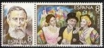 Stamps Spain -  ESPAÑA 1982 2655/6 Sellos Nuevos Mestros de la Zarzuela Escena La Verbena de la Paloma y Tomas Bretó