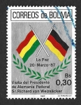 Sellos del Mundo : America : Bolivia : 739 - Visita de Estado de Richard von Weizsácker Presidente Alemán