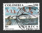 Stamps Colombia -  C834 - UPAE Delfines y Aves