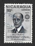 Stamps Nicaragua -  766 - L Aniversario del Rotary Internacional