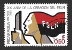 Sellos de America - Nicaragua -  1111 - XX Aniversario del FSLN