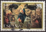 Stamps Spain -  ESPAÑA 1982 2682 Sello Navidad Huida a Egipto Museo Bellas Artes Valencia usado Yvert2304 Scott2310
