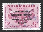 Stamps Nicaragua -  C365 - L Aniversario del Rotary Internacional
