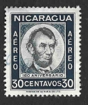Stamps Nicaragua -  C437 - 150 Aniversario del Nacimiento de Abraham Lincoln