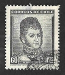 Stamps Chile -  262 - Bernardo O'Higgins Riquelme