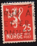 Stamps Norway -  1937 Leon rampante