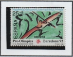 Stamps Spain -  Barcelona'92 VI Serie Pre-Olímpica: Piragüismo