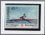 Stamps Spain -  Barcelona'92 VI Serie Pre-Olímpica: Remo