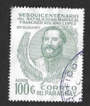 Stamps : America : Paraguay :  1754 - 150 Años del Nacimiento de Francisco Solano López