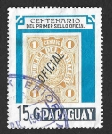 Stamps : America : Paraguay :  2184 - Centenario del Primer Sello Oficial de Paraguay