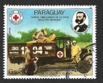 Stamps : America : Paraguay :  C616 - LXXV Aniversario de la Muerte de Jean-Henri Dunant