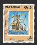 Stamps : America : Paraguay :  C809 - 500 Aniversario del Descubrimiento de América