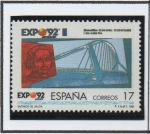 Stamps Spain -  Expo'92: Entrada d' un Dia