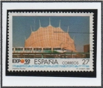 Stamps Spain -  Expo d' Sevilla: Puerta d' Itálica