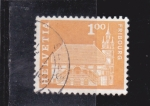 Stamps Switzerland -  Catedral de Fribourgo