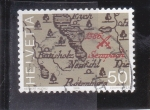 Stamps Switzerland -  Mapa con ubicación de la batalla de Sempach (1386)