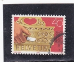 Stamps Switzerland -   tallando madera
