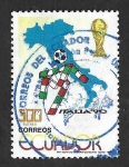Sellos del Mundo : America : Ecuador : 1236 - Campeonato Mundial de Fútbol. Italia