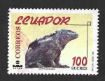 Stamps Ecuador -  1241 - Iguana
