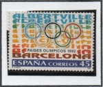 Sellos de Europa - Espa�a -  Paises Olímpicos Y Alberville y Barcelona