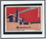 Stamps Spain -  Juegos d' l' XXV Olimpiada Barcelona'92: Estadio Olímpico