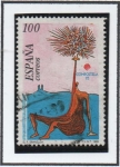 Stamps Spain -  Compostela'93: Figura sentada