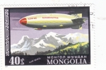Stamps Mongolia -  Zeppelin