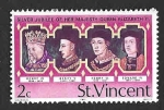 Stamps : America : Saint_Vincent_and_the_Grenadines :  486 - Reyes de Inglaterra