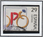 Stamps Spain -  Deportes Olímpicos d' Oro: Ciclismo