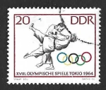 Sellos de Europa - Alemania -  708 - XVIII JJOO Tokio (DDR)