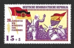 Sellos de Europa - Alemania -  B129 - XX Aniversario de la Liberación del Fascismo (DDR)