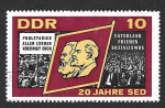 Stamps Germany -  826 - XX Aniversario del Partido Socialista Alemán (DDR)