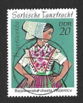 Stamps Germany -  1295 - Traje de Baile (DDR)