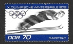 Stamps Germany -  1348 - XI JJOO de Invierno de Sapporo (DDR)