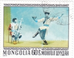 Stamps : Asia : Mongolia :  Danza del tronco de Mongolia occidental de Bielge