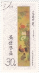 Stamps North Korea -  PINTURA-flores