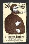 Stamps Germany -  2309 - Martin Luther (DDR)