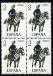 Stamps Spain -  Uniformes Militares: Comandante de Estado Mayor 1884
