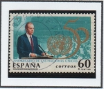 Stamps Spain -  Intervención d' Rey en l' Asamblea d' l' N.U.